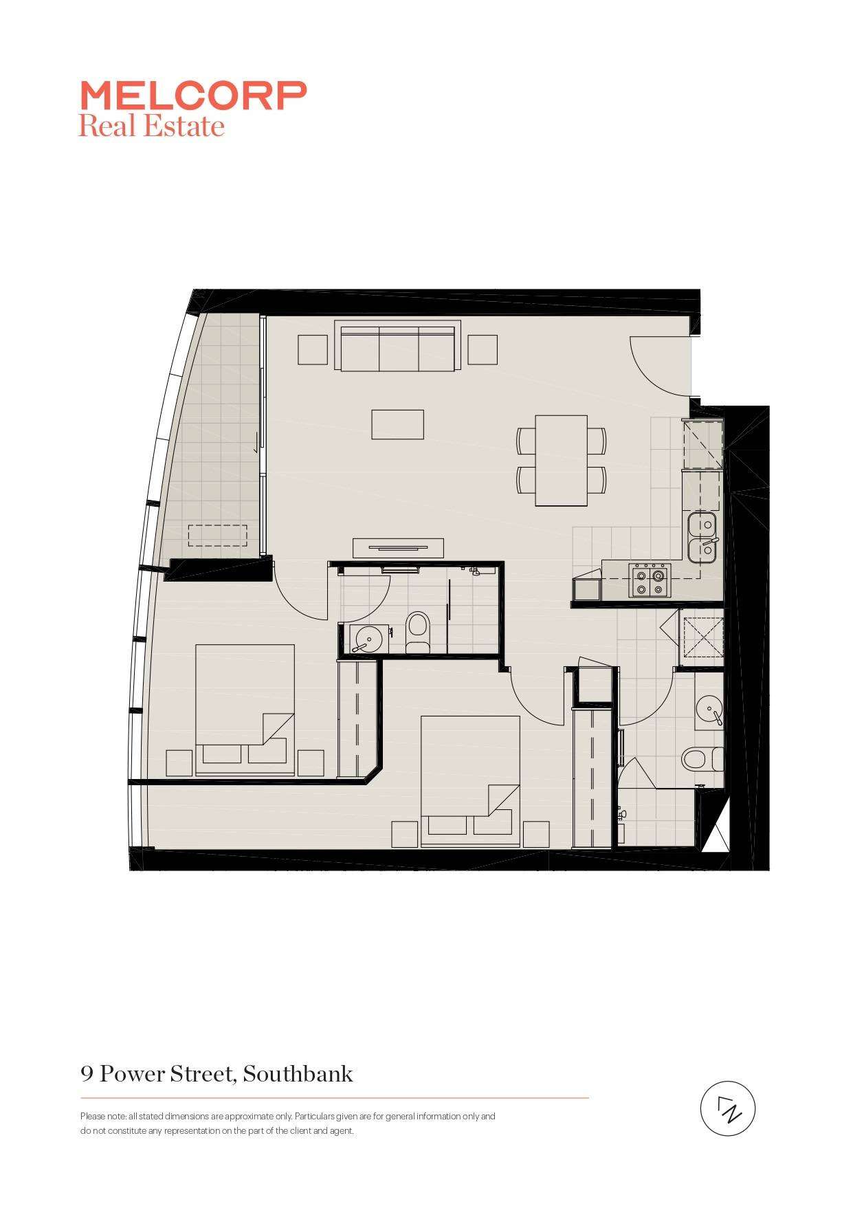 Floorplan of Homely apartment listing, 1903/9 Power Street, Southbank VIC 3006