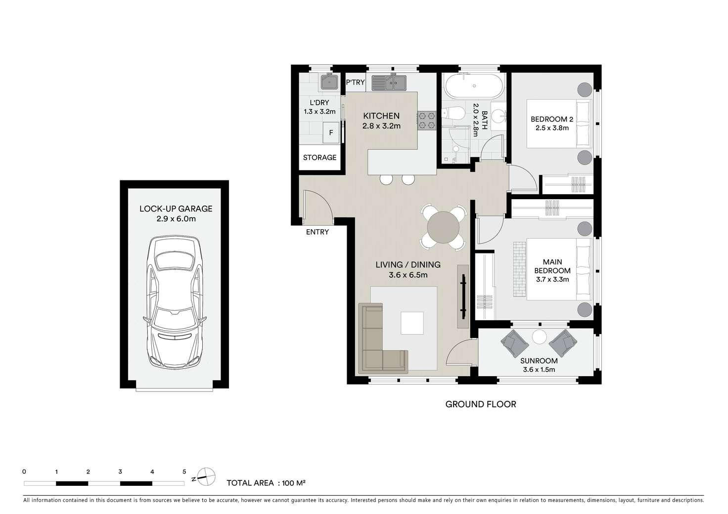 Floorplan of Homely unit listing, 1/36 Banks Street, Monterey NSW 2217