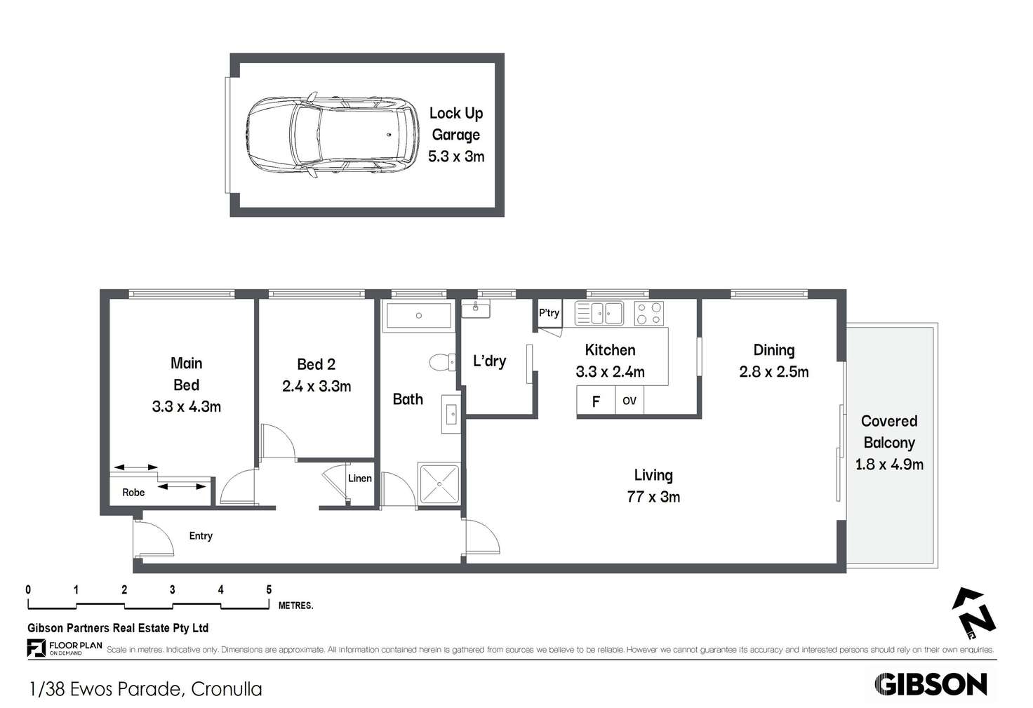 Floorplan of Homely unit listing, 1/38 Ewos Parade, Cronulla NSW 2230
