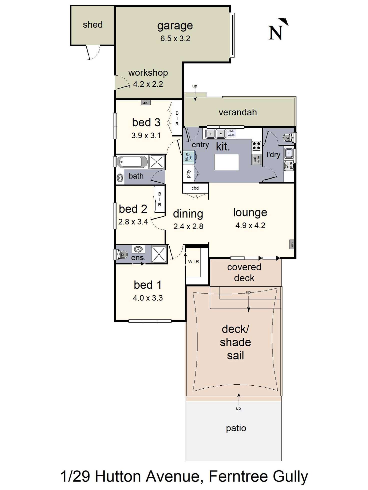 Floorplan of Homely unit listing, 1/29 Hutton Avenue, Ferntree Gully VIC 3156