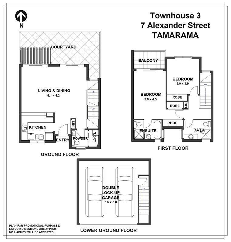 Floorplan of Homely townhouse listing, 3/7-9 Alexander Street, Tamarama NSW 2026