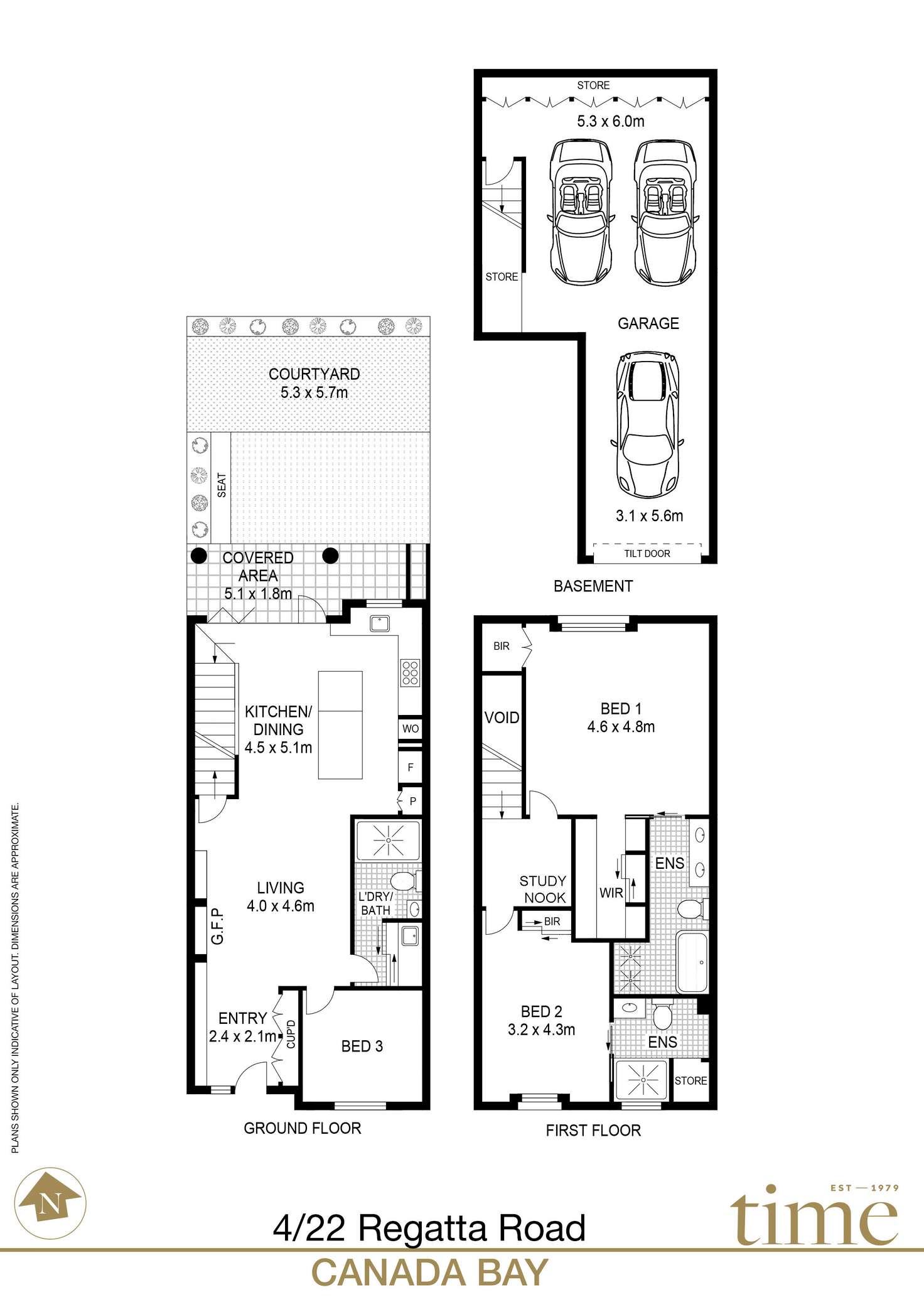 Floorplan of Homely townhouse listing, 4/22-24 Regatta Road, Canada Bay NSW 2046