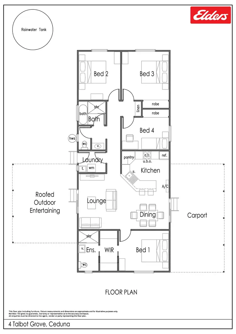 Floorplan of Homely house listing, 4 Talbot Grove, Ceduna SA 5690