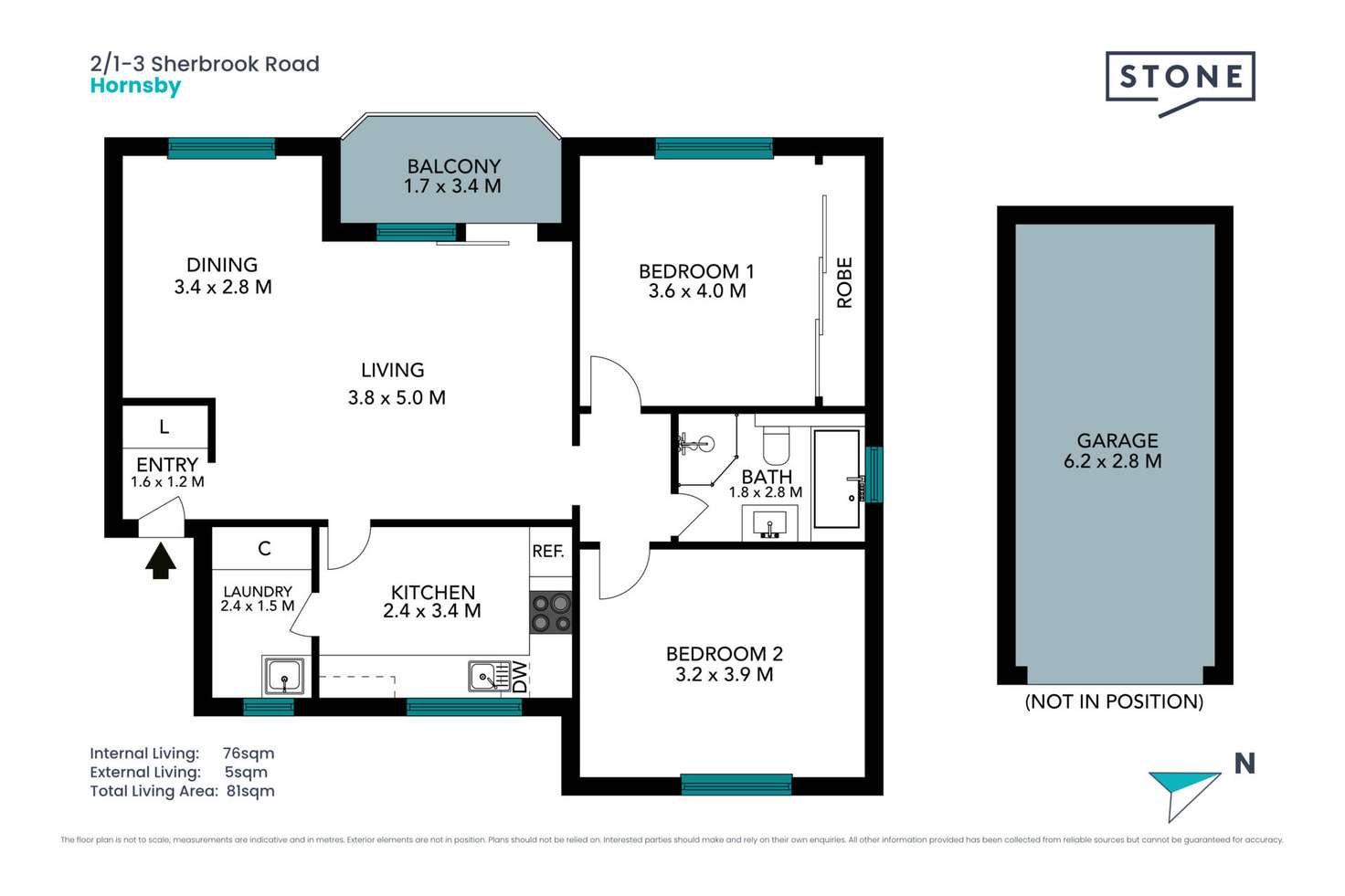 Floorplan of Homely apartment listing, 2/1-3 Sherbrook Road, Hornsby NSW 2077