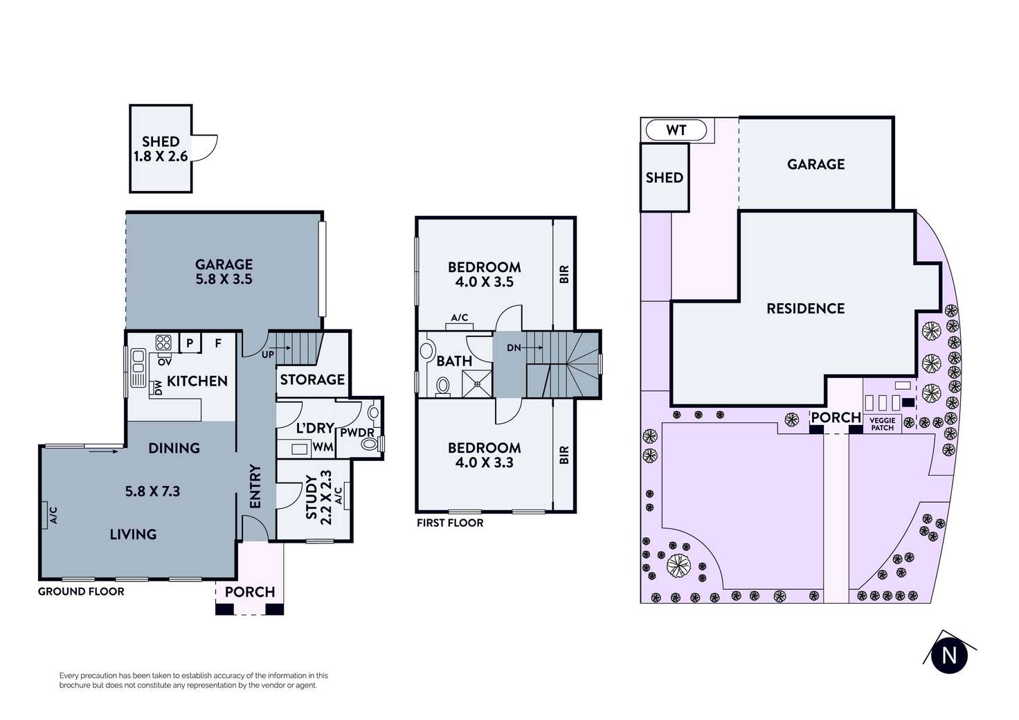 Floorplan of Homely townhouse listing, 1/12 Mihil Street, Preston VIC 3072