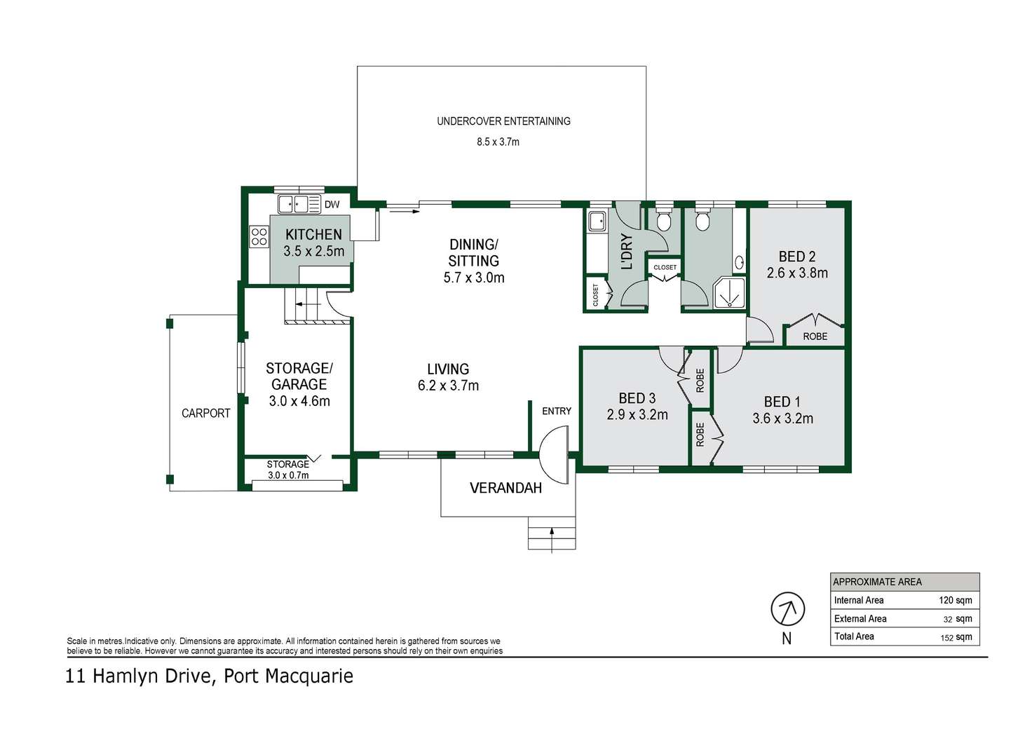 Floorplan of Homely house listing, 11 Hamlyn Drive, Port Macquarie NSW 2444