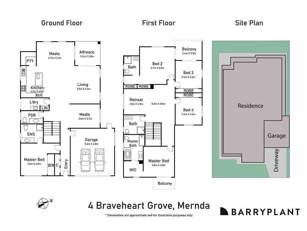 Floorplan of Homely house listing, 4 Braveheart Grove, Mernda VIC 3754