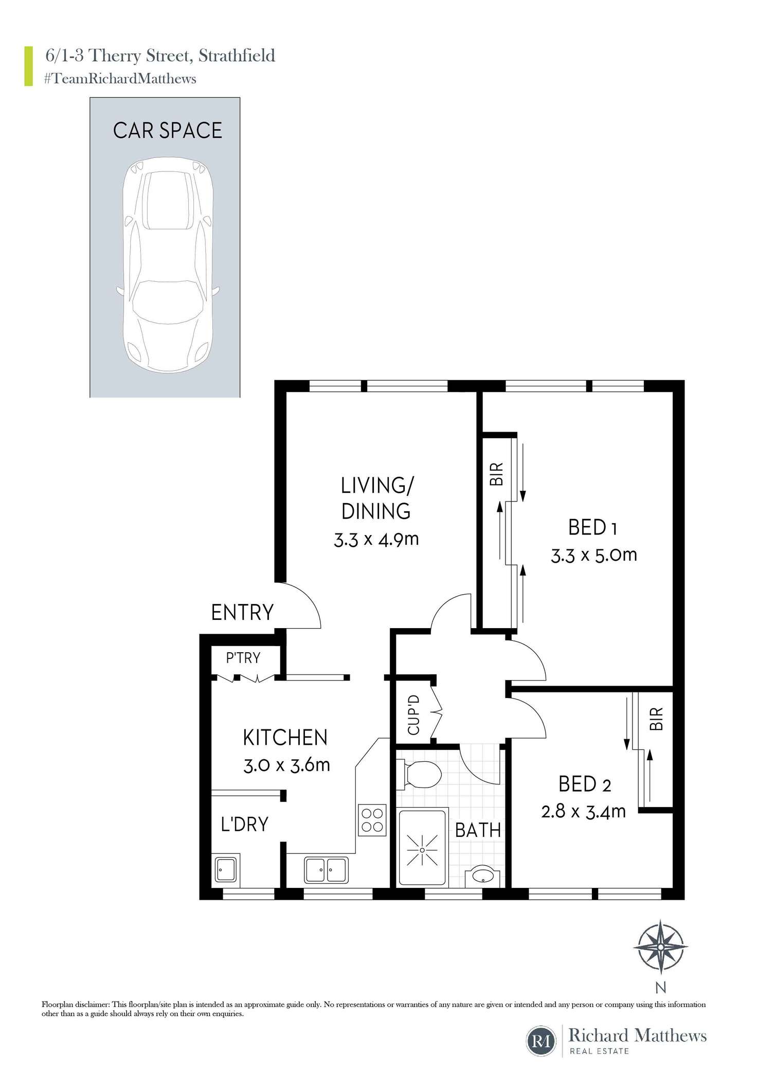 Floorplan of Homely apartment listing, 6/1 Therry Street, Strathfield South NSW 2136