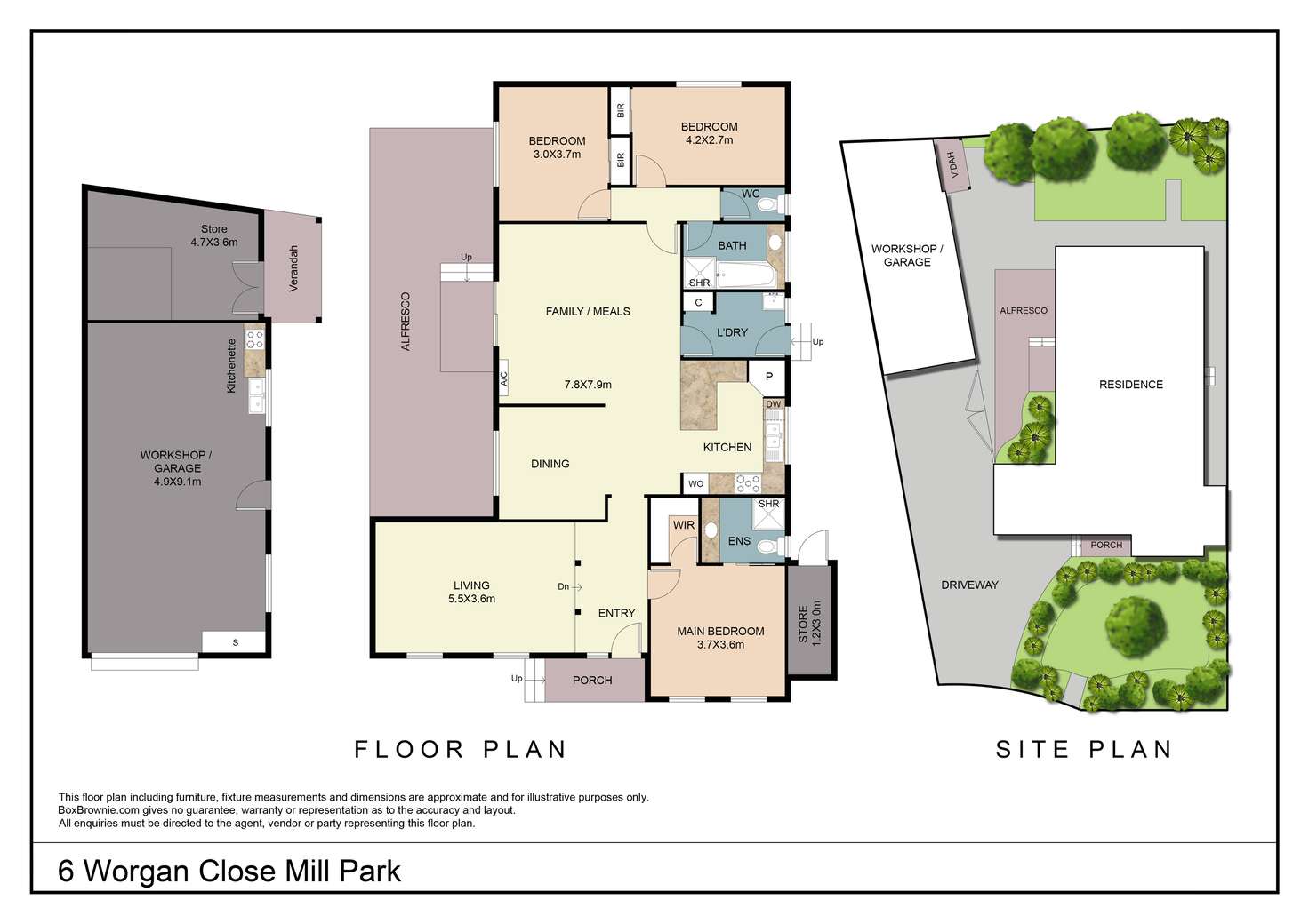 Floorplan of Homely house listing, 6 Worgan Close, Mill Park VIC 3082