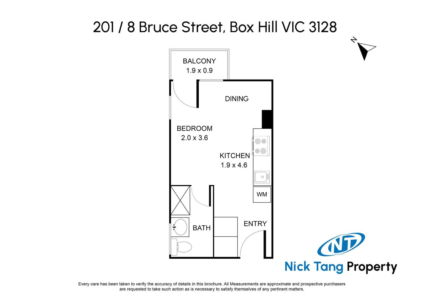 Floorplan of Homely apartment listing, 201/8 Bruce Street, Box Hill VIC 3128