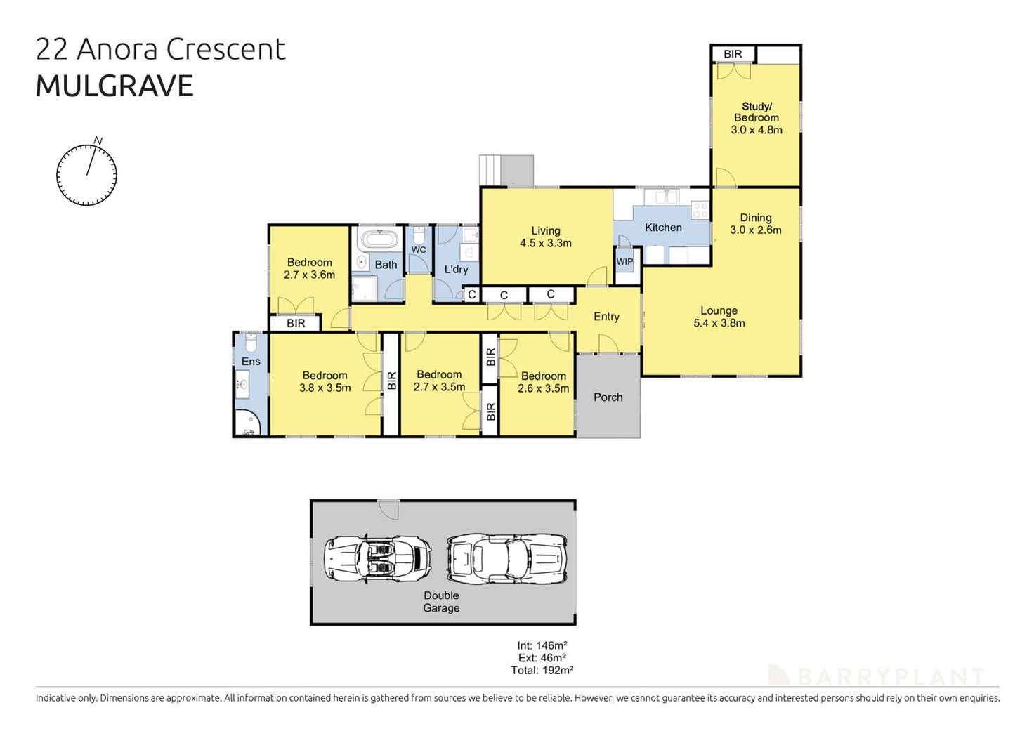 Floorplan of Homely house listing, 22 Anora Crescent, Mulgrave VIC 3170