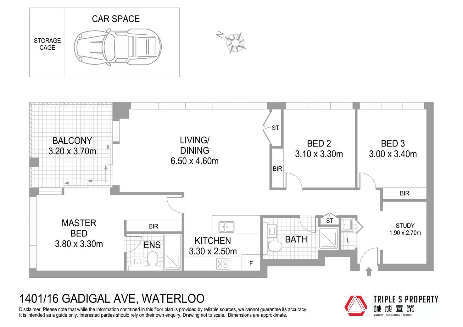 Floorplan of Homely apartment listing, 1401/16 Gadigal Avenue, Waterloo NSW 2017