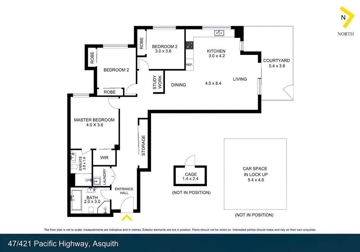 Floorplan of Homely unit listing, 47/421 Pacific Highway, Asquith NSW 2077