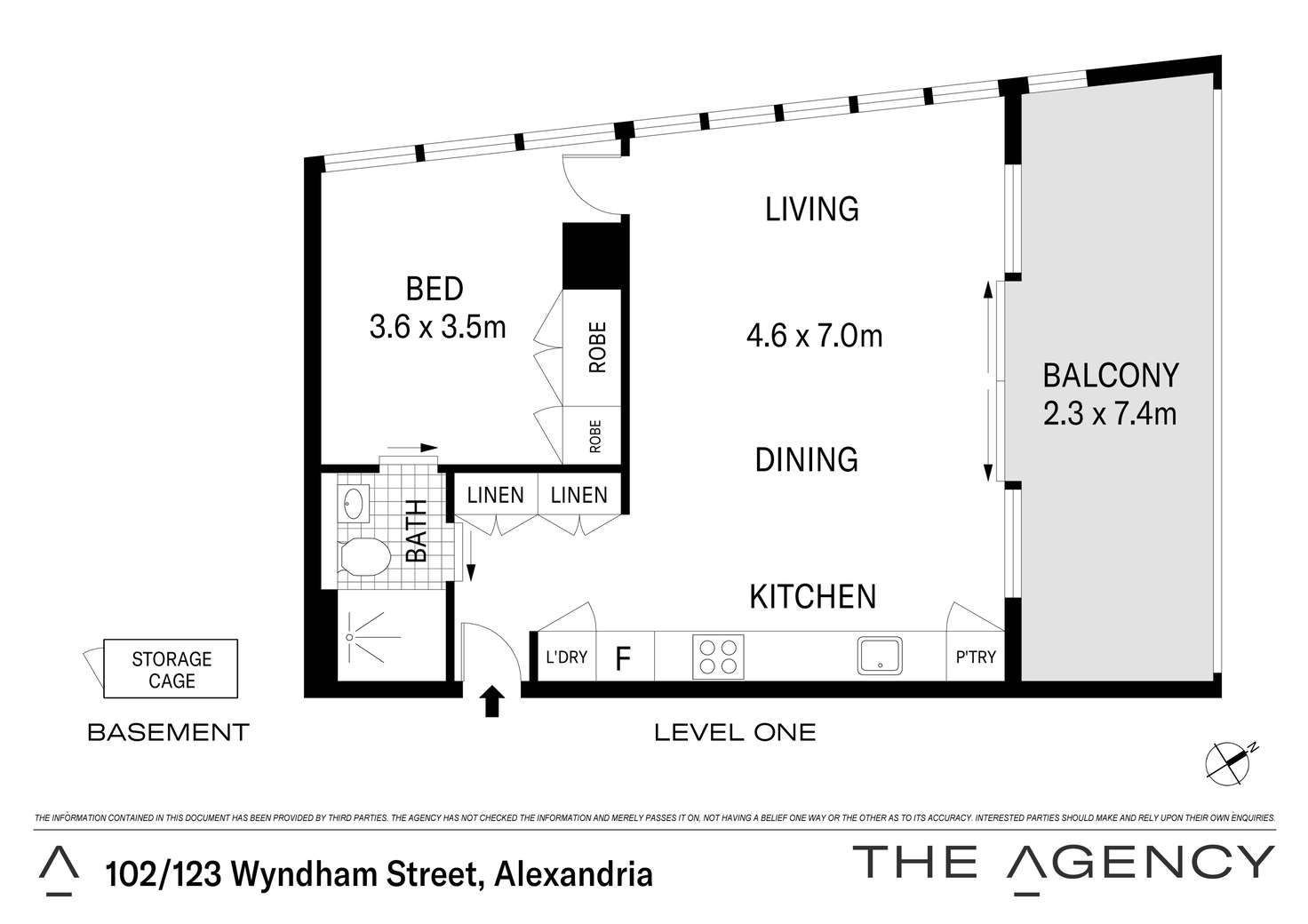 Floorplan of Homely apartment listing, 102/123-129 Wyndham Street, Alexandria NSW 2015