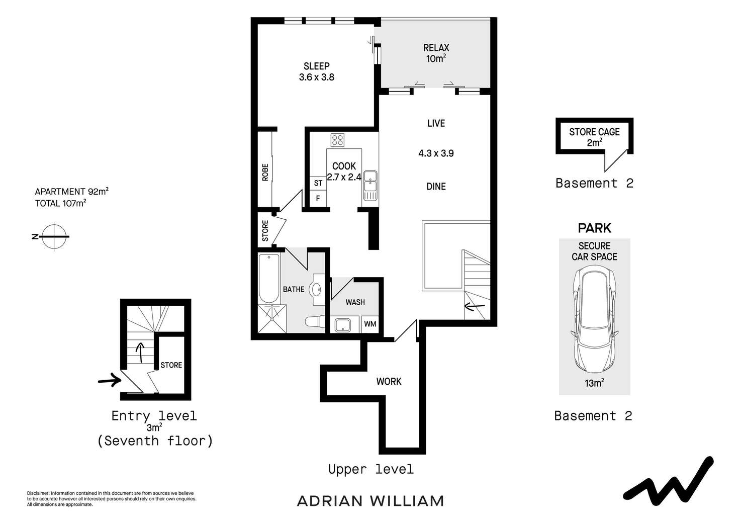 Floorplan of Homely apartment listing, 703B/8 Bourke Street, Mascot NSW 2020