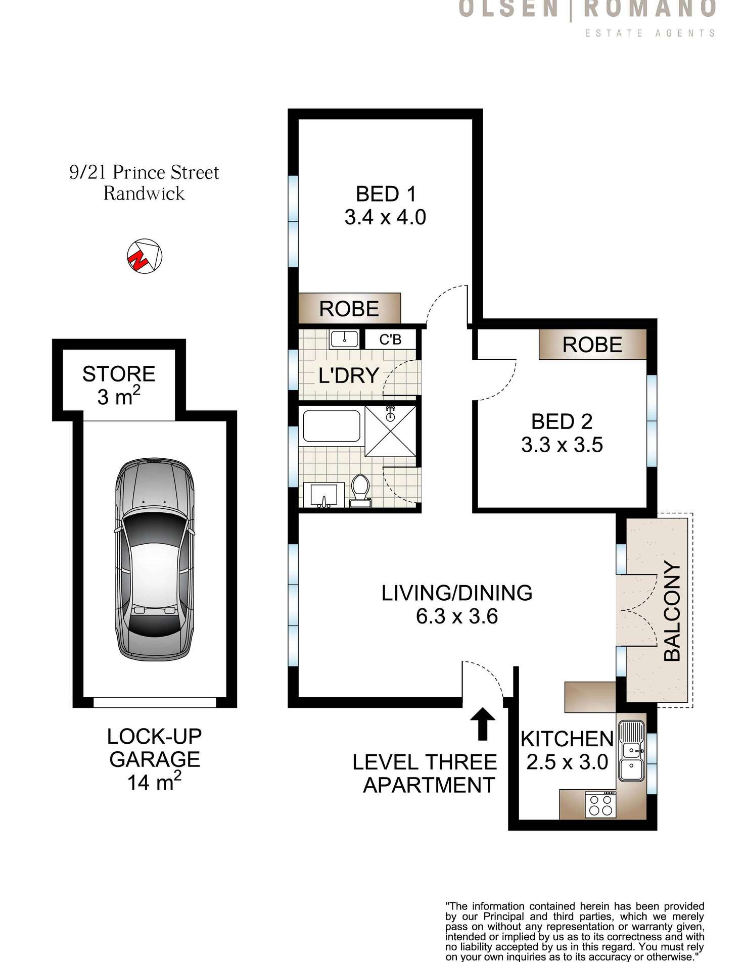 Floorplan of Homely apartment listing, 9/21 Prince Street, Randwick NSW 2031