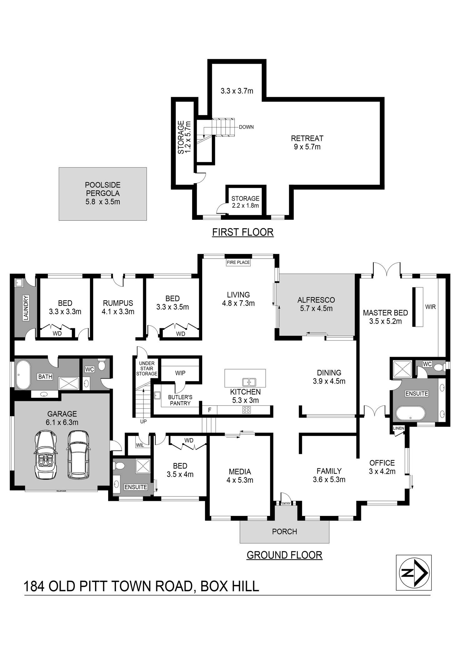 Floorplan of Homely house listing, 184 Old Pitt Town Road, Box Hill NSW 2765