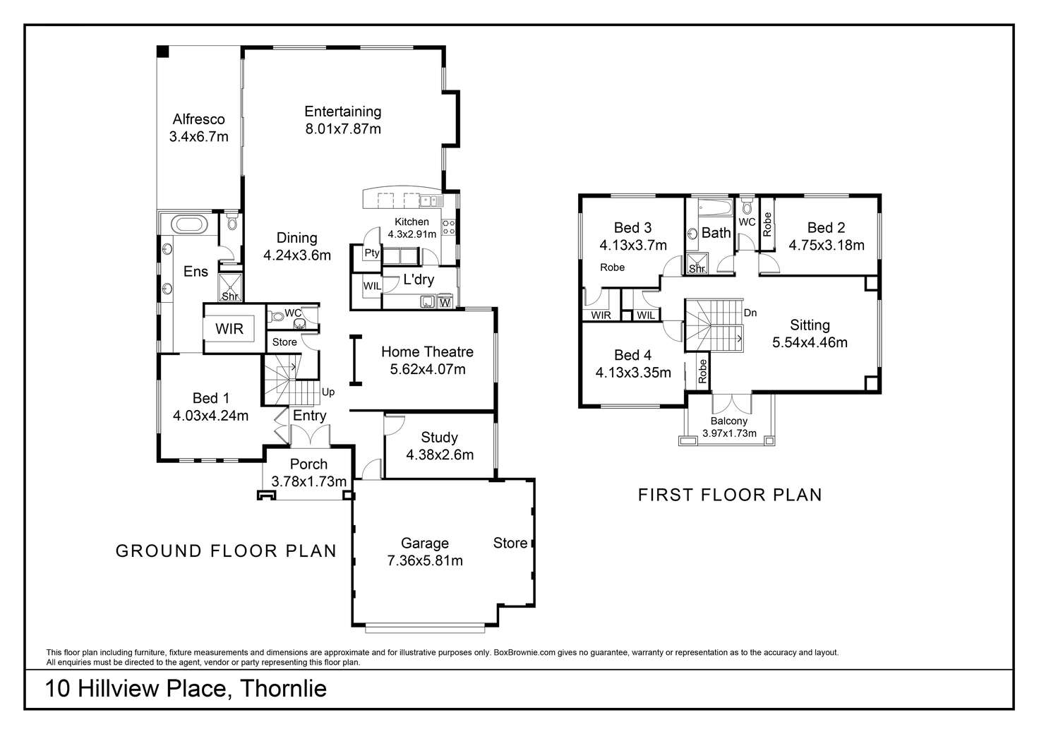Floorplan of Homely house listing, 10 Hillview Place, Thornlie WA 6108