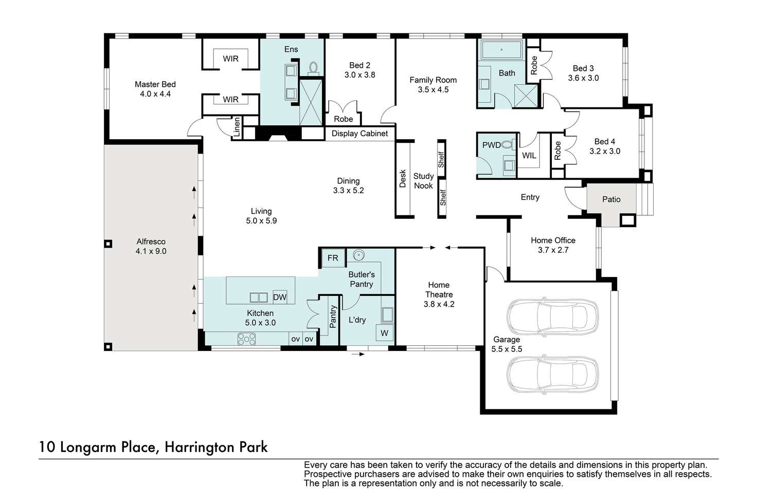 Floorplan of Homely house listing, 10 Longarm Place, Harrington Park NSW 2567