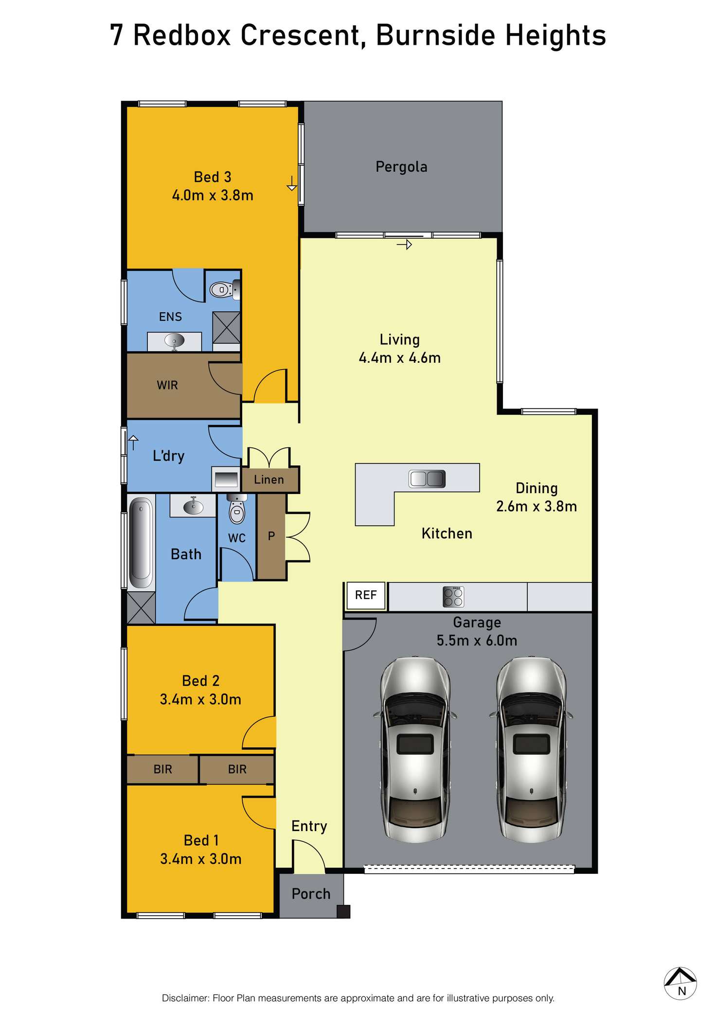 Floorplan of Homely house listing, 7 Redbox Crescent, Burnside Heights VIC 3023
