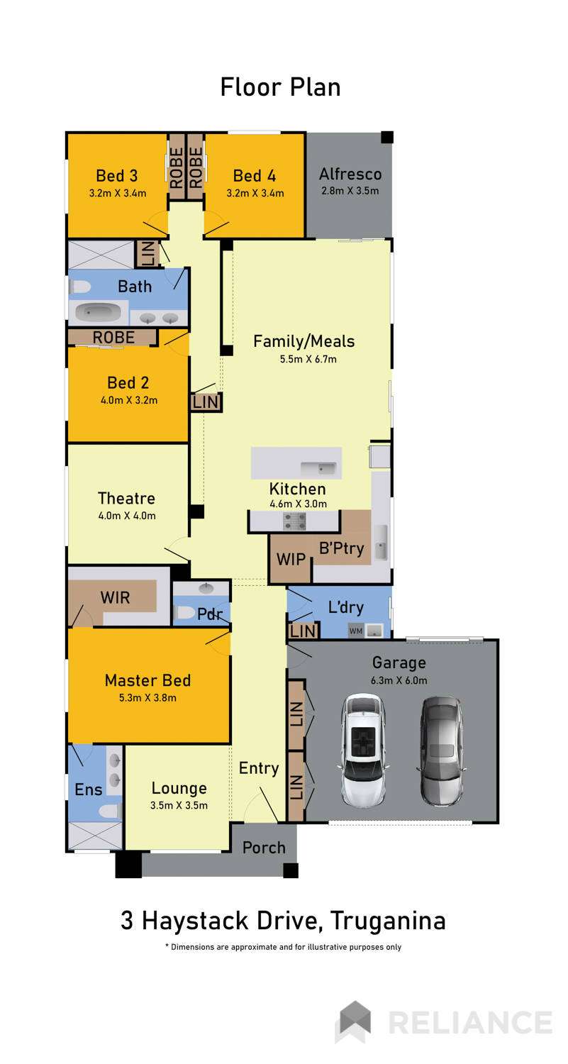 Floorplan of Homely house listing, 3 Haystack Drive, Truganina VIC 3029
