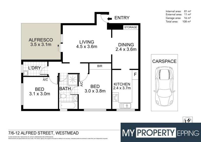 Floorplan of Homely unit listing, 7/6-12 Alfred Street, Westmead NSW 2145