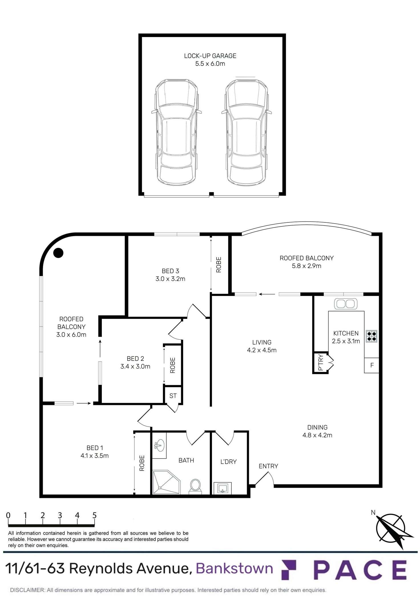 Floorplan of Homely apartment listing, 11/61-63 Reynolds Avenue, Bankstown NSW 2200