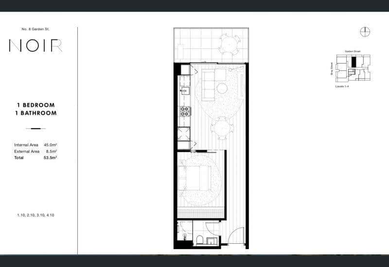 Floorplan of Homely unit listing, 210/8 Garden Street, South Yarra VIC 3141