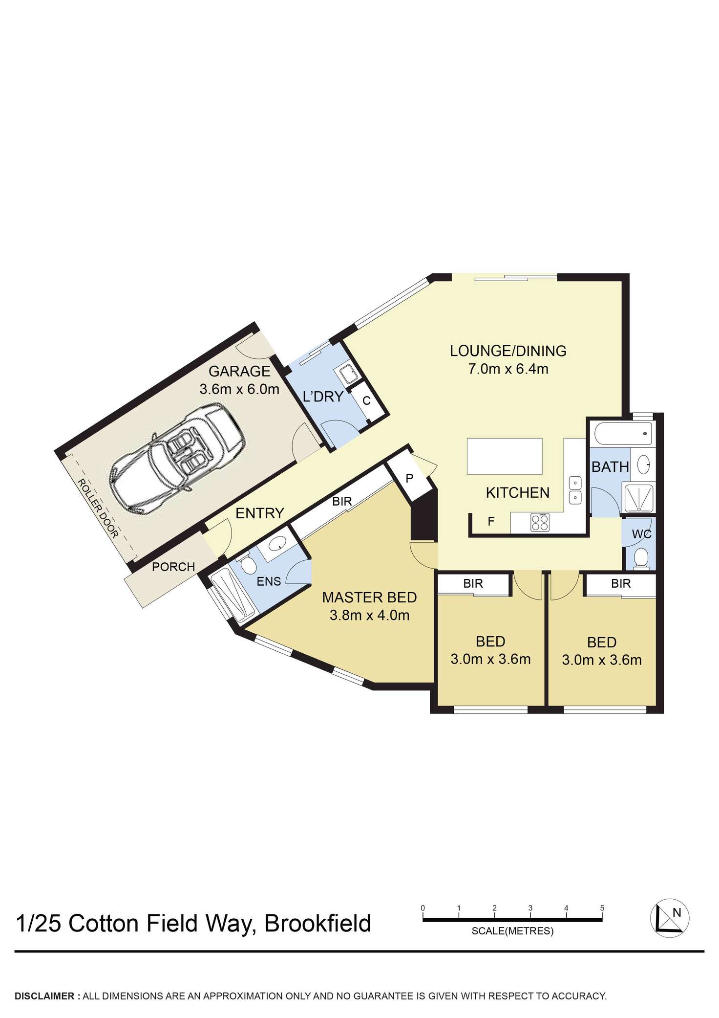 Floorplan of Homely unit listing, 1/25 Cotton Field Way, Brookfield VIC 3338