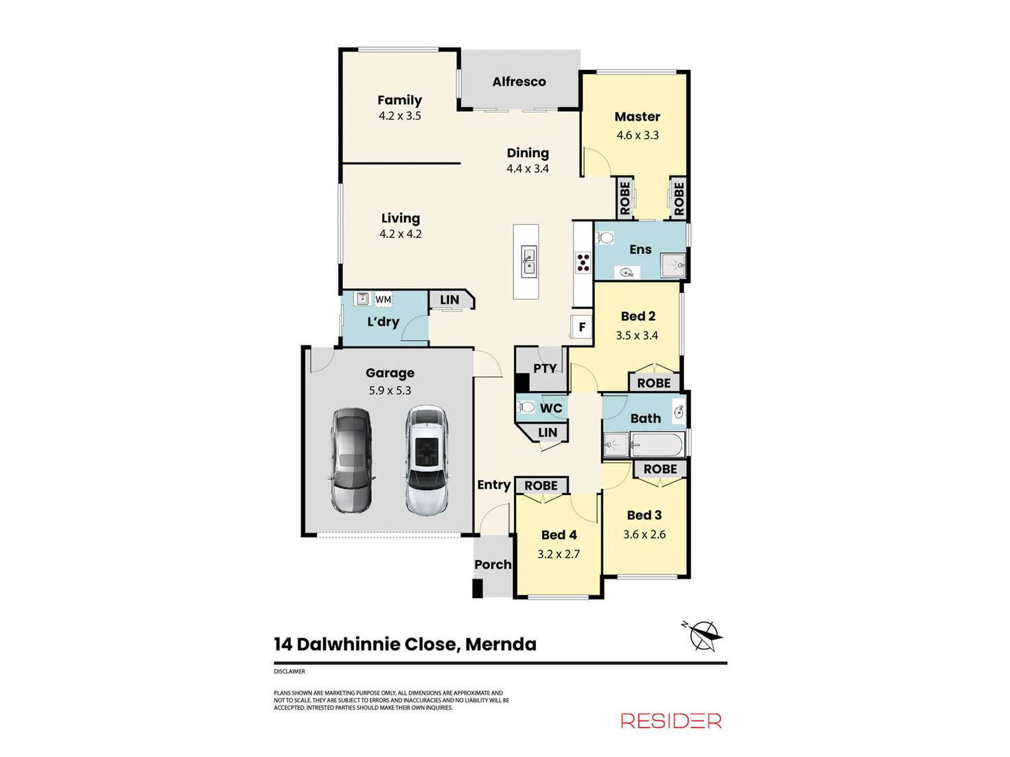 Floorplan of Homely house listing, 14 Dalwhinnie Close, Mernda VIC 3754