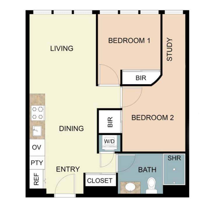 Floorplan of Homely unit listing, 2904/105 Clarendon Street, Southbank VIC 3006