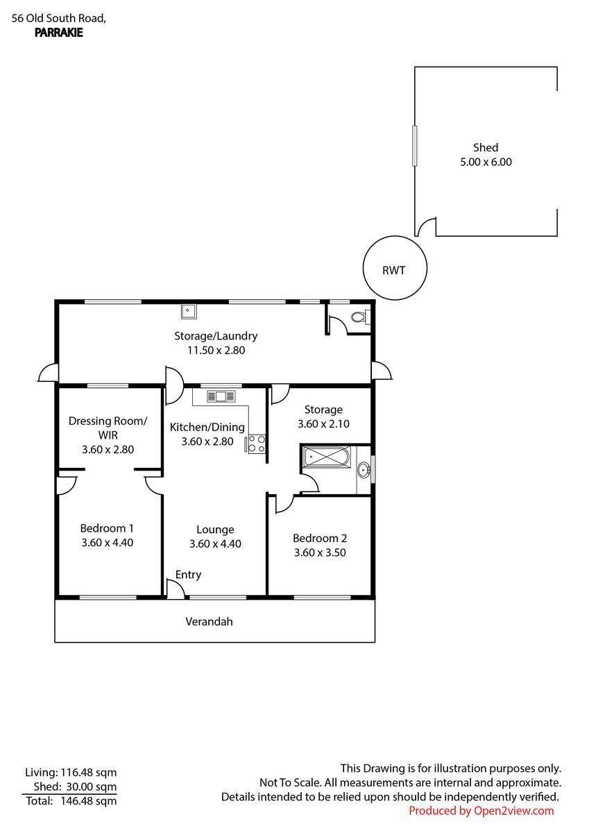 Floorplan of Homely house listing, 56 Old South Road, Parrakie SA 5301