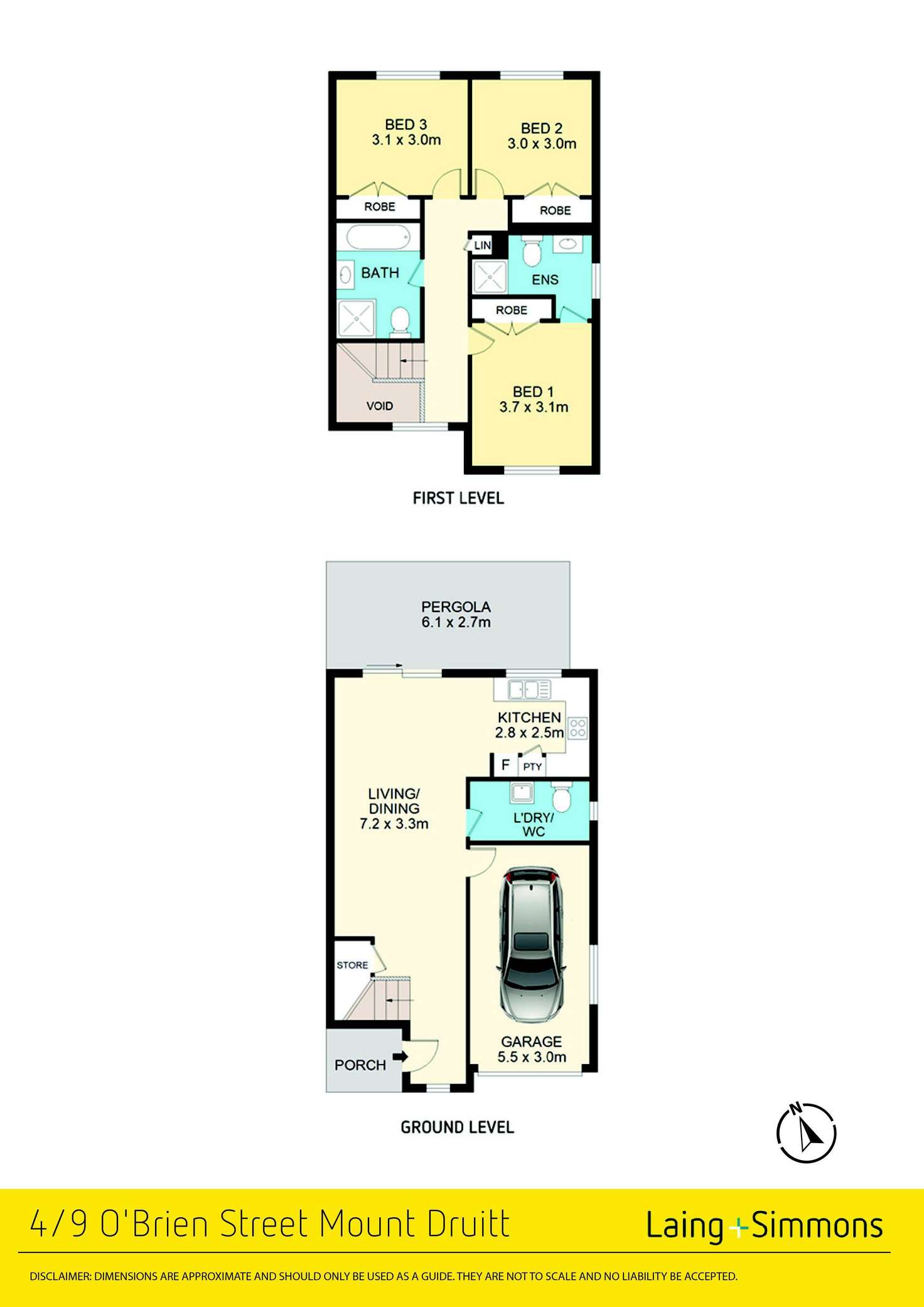 Floorplan of Homely townhouse listing, 4/9-11 O'Brien Street, Mount Druitt NSW 2770