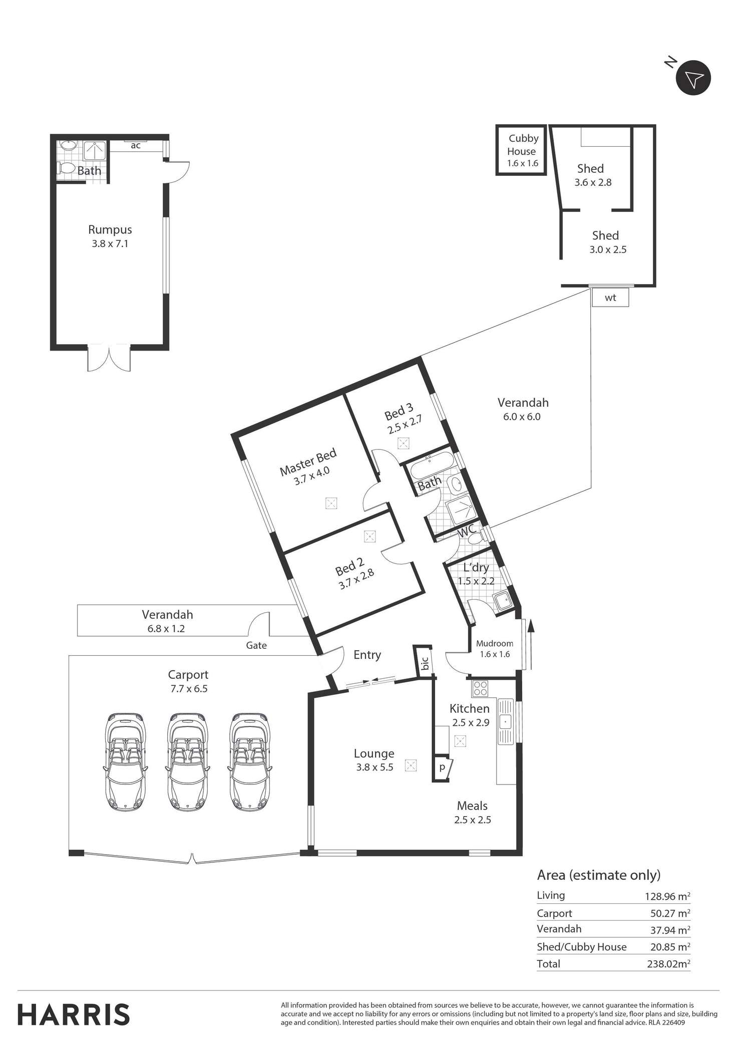 Floorplan of Homely house listing, 12 Collins Parade, Hackham SA 5163