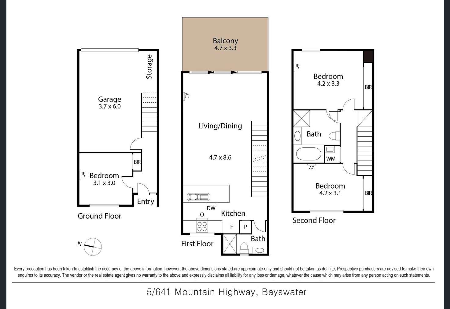 Floorplan of Homely townhouse listing, 5/641 Mountain Highway, Bayswater VIC 3153