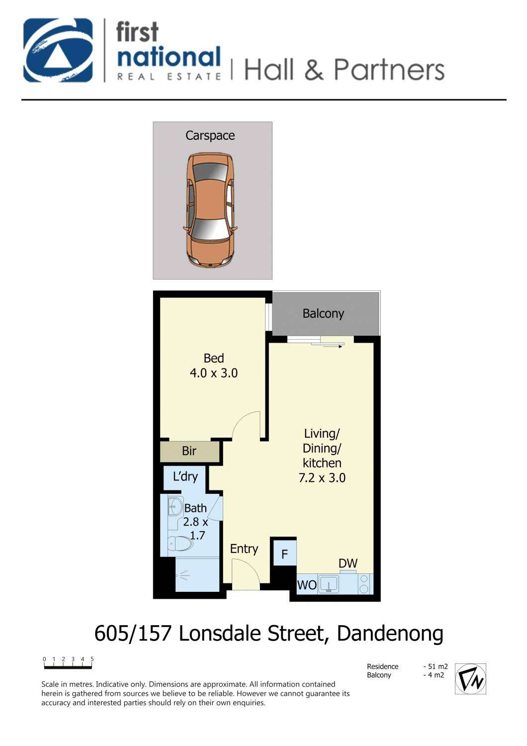 Floorplan of Homely apartment listing, 605/157 Lonsdale Street, Dandenong VIC 3175