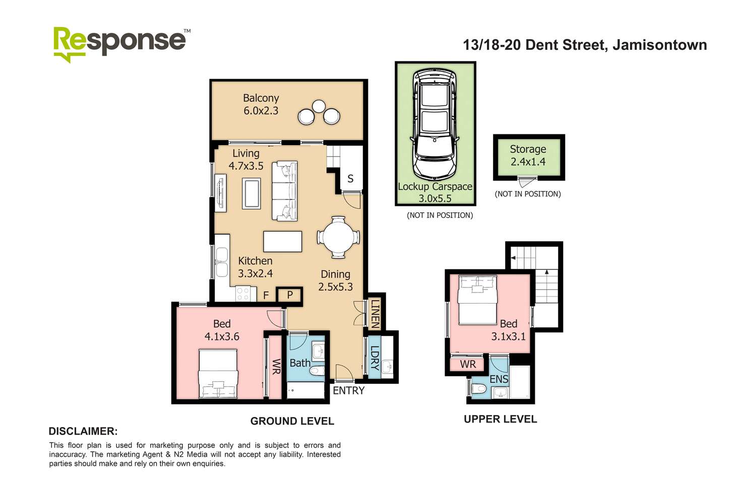 Floorplan of Homely unit listing, 13/18-20 Dent Street, Jamisontown NSW 2750