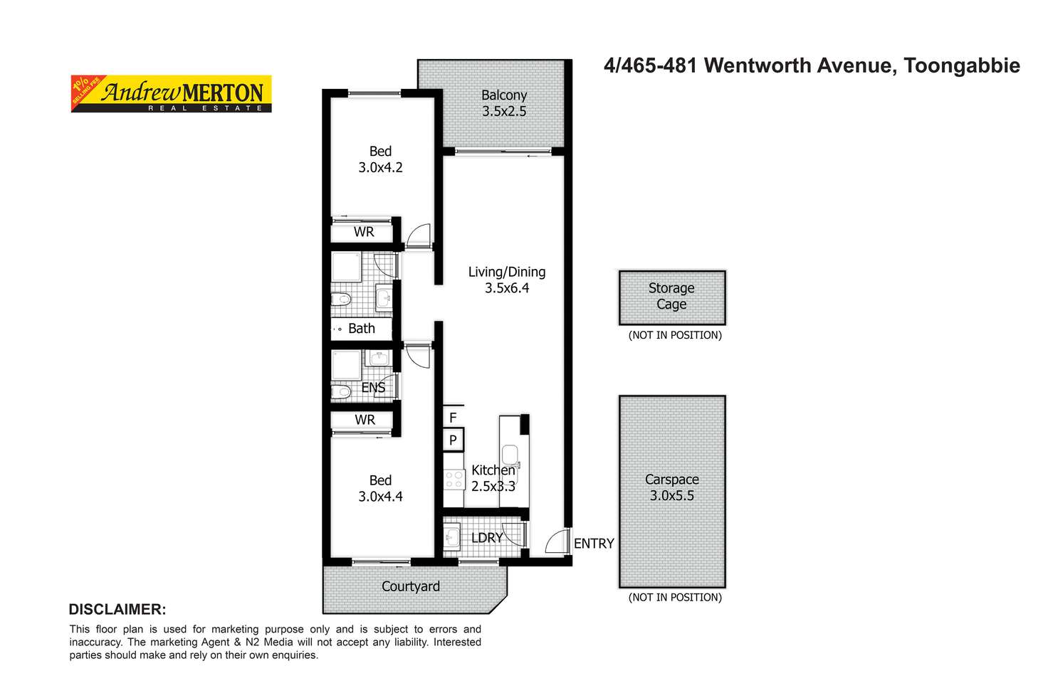 Floorplan of Homely unit listing, 4/465-481 Wentworth Avenue, Toongabbie NSW 2146