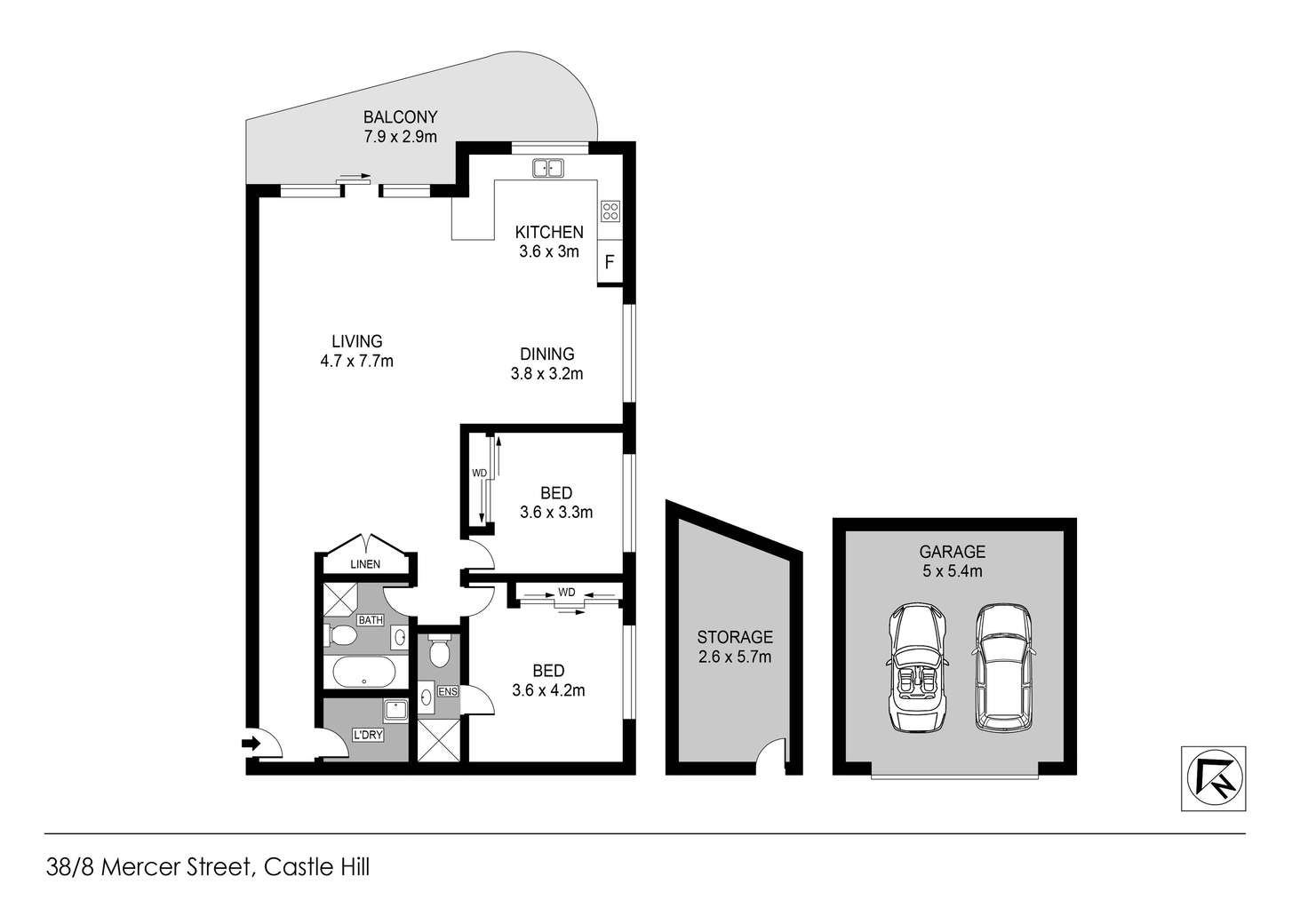 Floorplan of Homely unit listing, 38/8-14 Mercer Street, Castle Hill NSW 2154