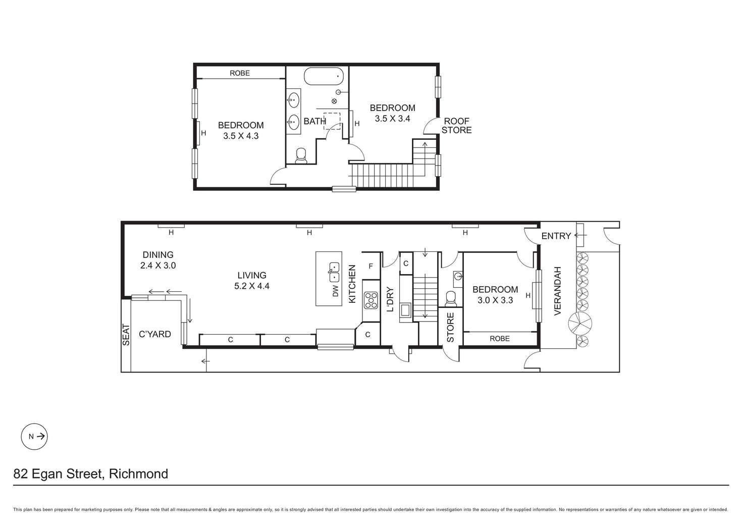 Floorplan of Homely house listing, 82 Egan Street, Richmond VIC 3121