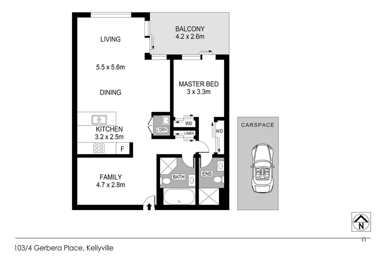 Floorplan of Homely apartment listing, 103/4 Gerbera Place, Kellyville NSW 2155