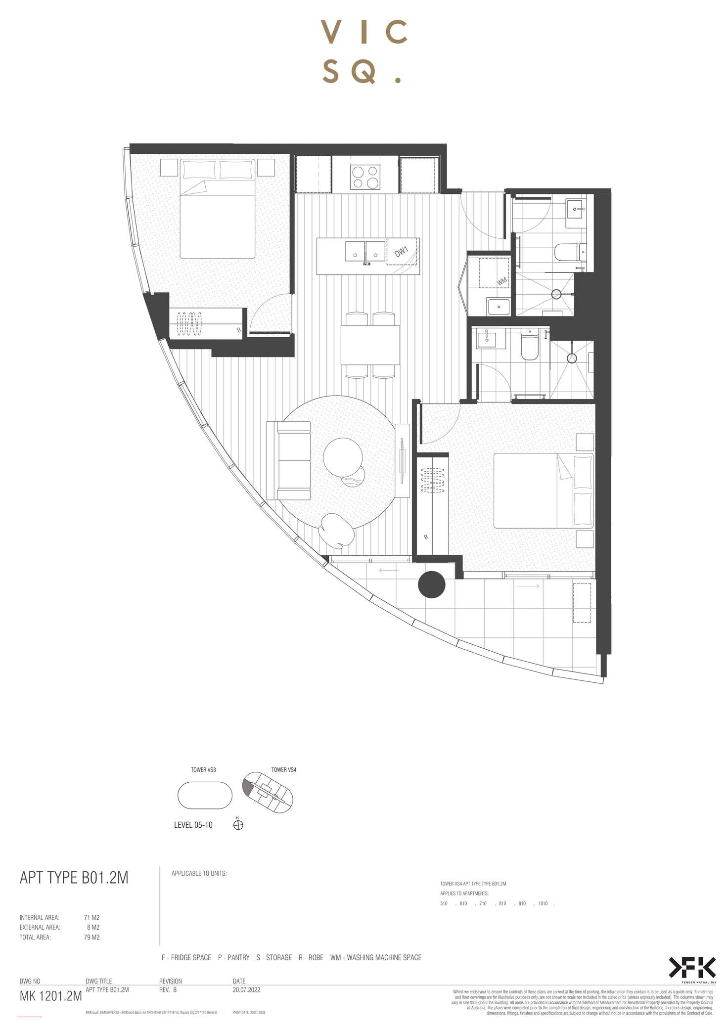 Floorplan of Homely apartment listing, 1010/1 Joseph Road, Footscray VIC 3011