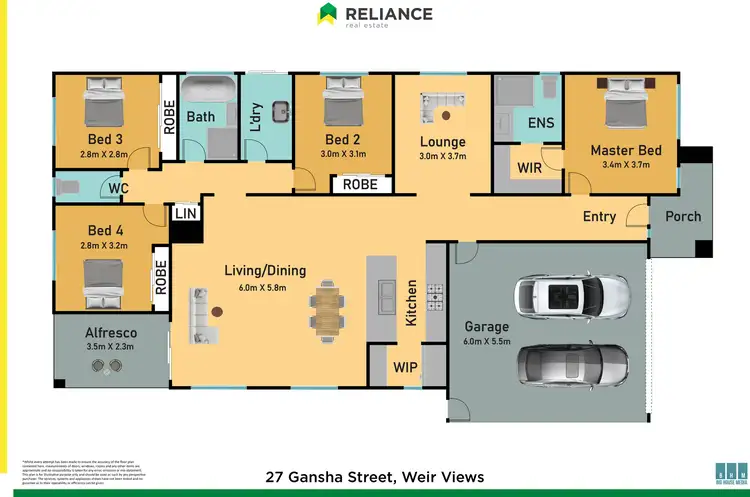 Floorplan of Homely house listing, 27 Gansha Street, Weir Views VIC 3338