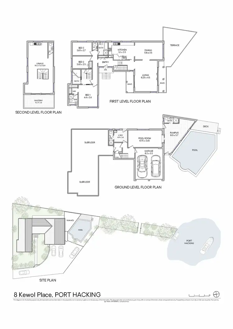 Floorplan of Homely house listing, 8 Kewol Place, Port Hacking NSW 2229