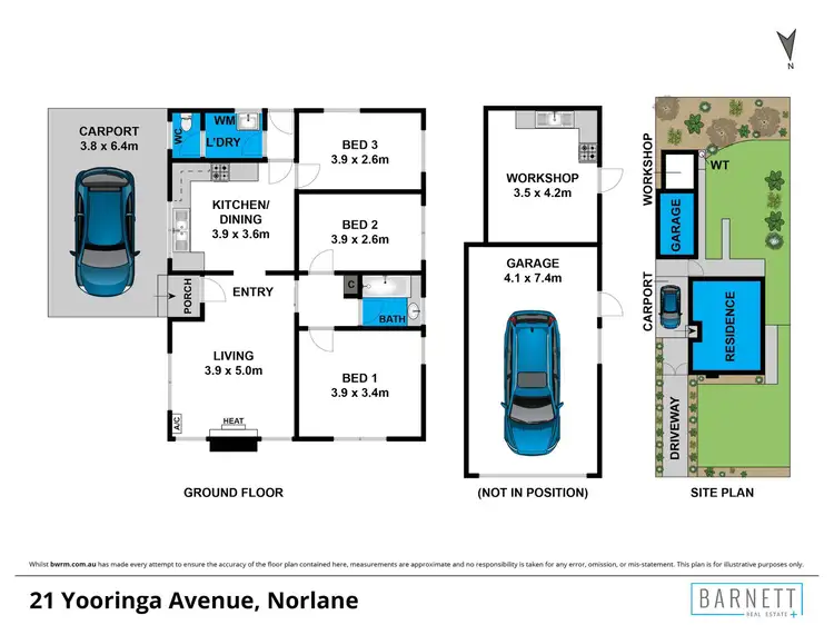 Floorplan of Homely house listing, 21 Yooringa Avenue, Norlane VIC 3214