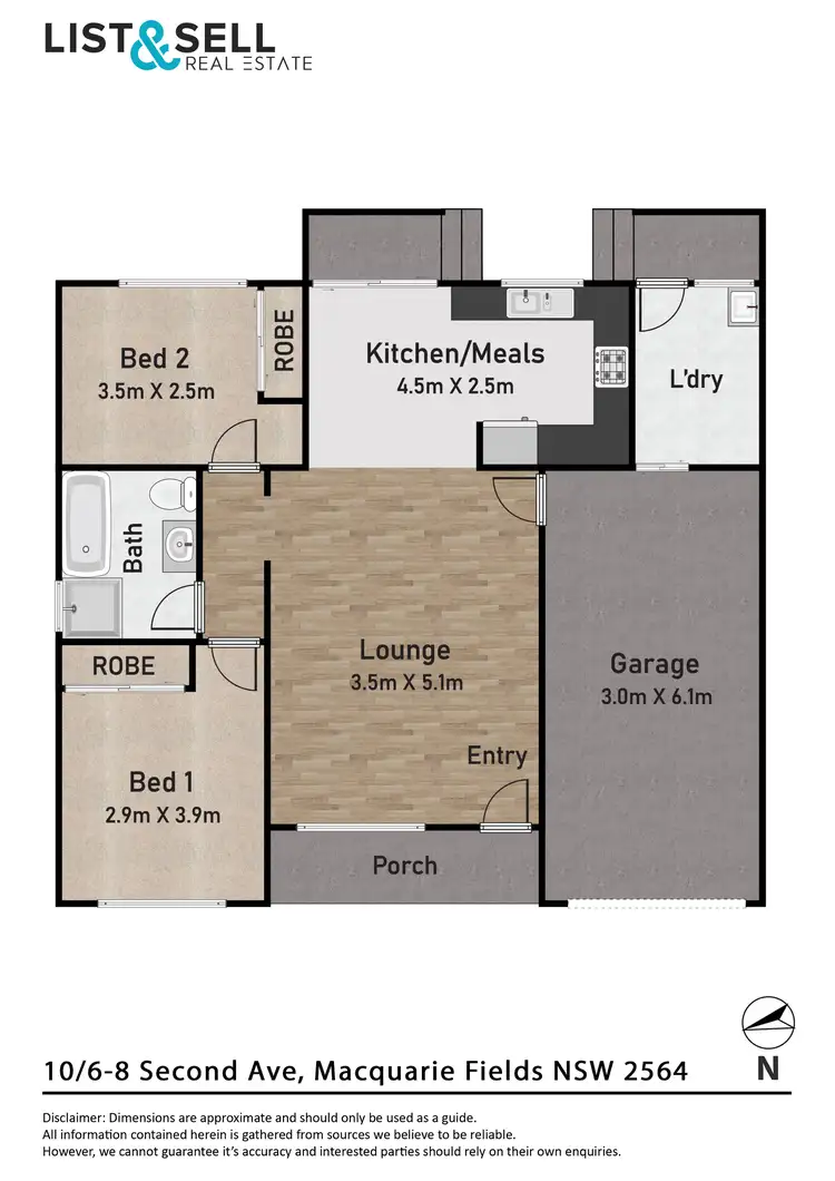 Floorplan of Homely villa listing, 10/6-8 Second Avenue, Macquarie Fields NSW 2564