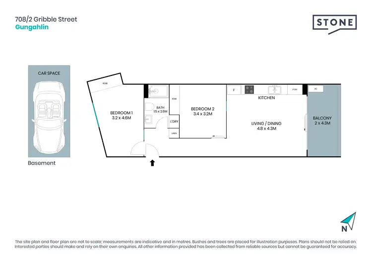 Floorplan of Homely apartment listing, 708/2 Gribble Street, Gungahlin ACT 2912