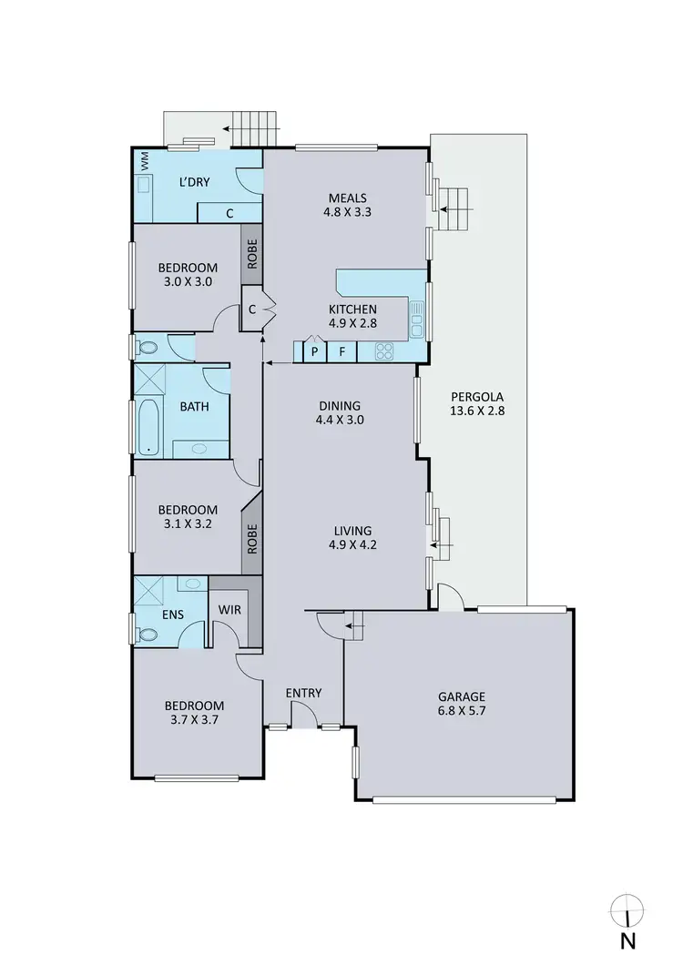 Floorplan of Homely house listing, 2/6 Yarraduct Place, Croydon VIC 3136