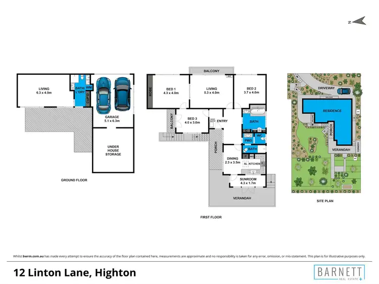 Floorplan of Homely house listing, 12 Linton Lane, Highton VIC 3216