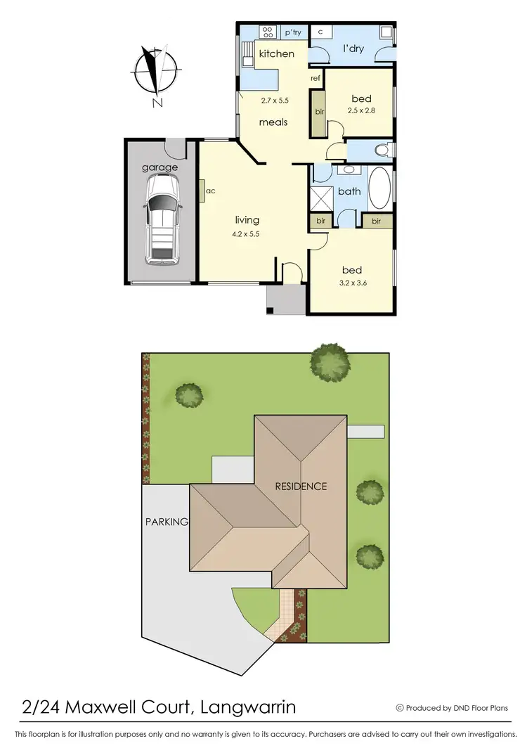 Floorplan of Homely unit listing, 2/24 Maxwell Court, Langwarrin VIC 3910